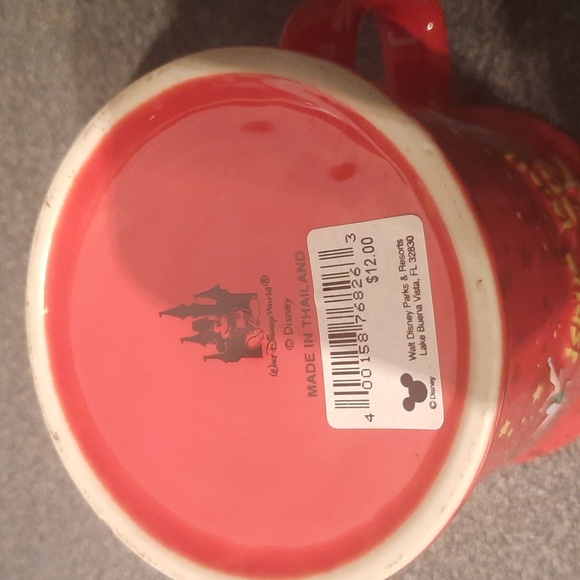 Walt Disney World 2005 Red Ceramic 'Where the Party Never Ends' 3D Mug - Picture 8 of 9